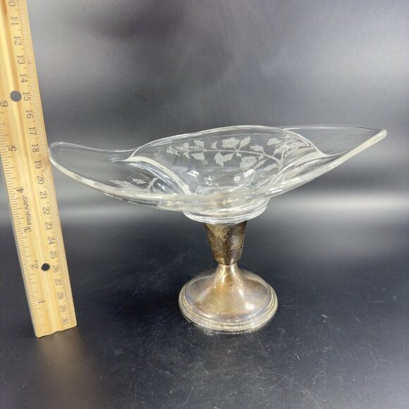 1950 VIKING Dish Pedestal EMPIRE STERLING SILVER Weighted Manganese 365nm UV - Picture 10 of 16